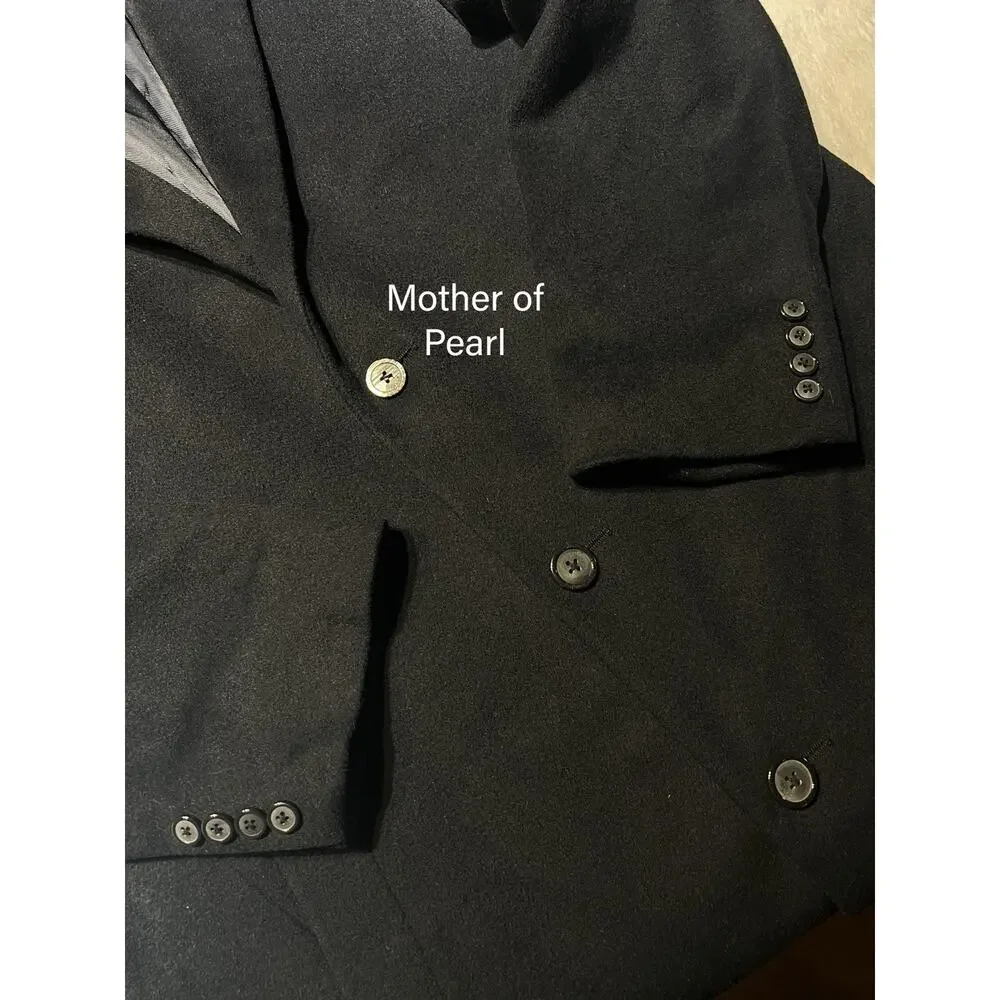 Kenneth Cole Mens 44L Dark Navy Blue Walking Topcoat Overcoat - Picture 8 of 15